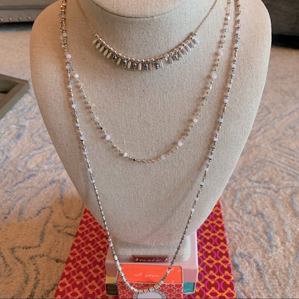 Stella & Dot Kiely Necklace, multi layered and mixed metal